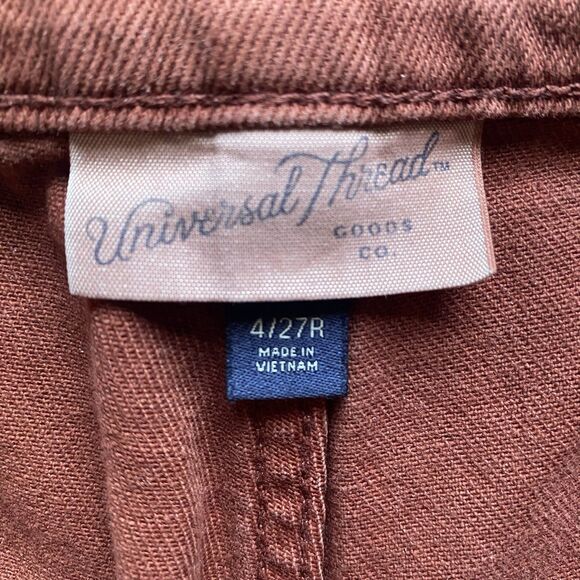 Universal Thread Rust Colored Wide Leg Cropped Denim Jeans. Size 4/27. Boho. - Picture 12 of 13